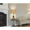 thumbnail image 2 of Cal 150w 3 Way Drummond Antler Resin Table Lamp with Burlap Shade, Brown (BO-2806TB), 2 of 2