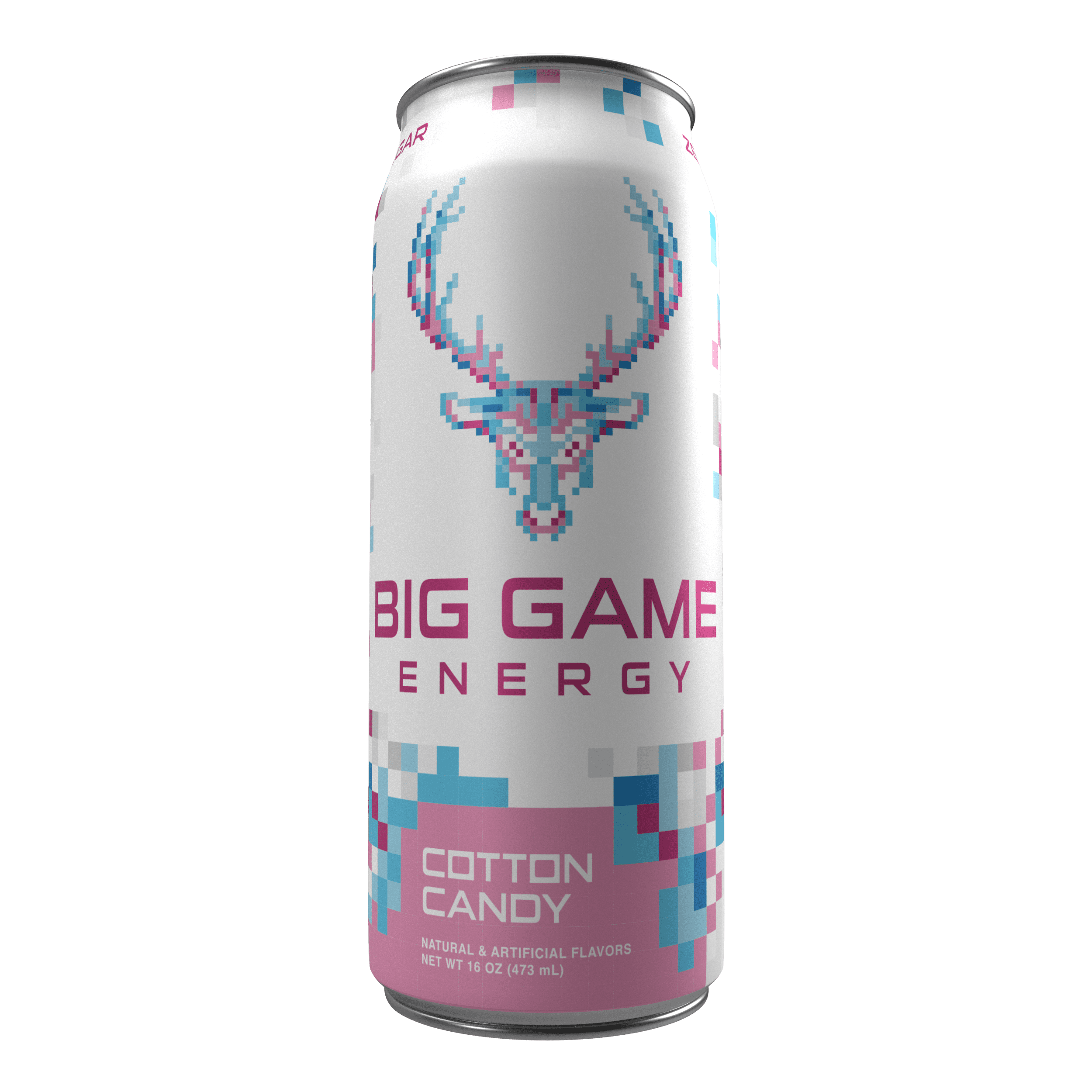 Bucked Up Big Game Energy Drink, Cotton Candy, 16 fl oz, 150 mg Caffeine