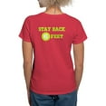 thumbnail image 2 of CafePress - Stay Back 6 Feet (Neon/Blkbg) T Shirt - Women's Traditional Fit Dark T-Shirt, 2 of 5