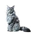 thumbnail image 3 of Figura de gato de Maine, escultura decorativa, modelo realista de gato sentado Estilo C, 3 of 8