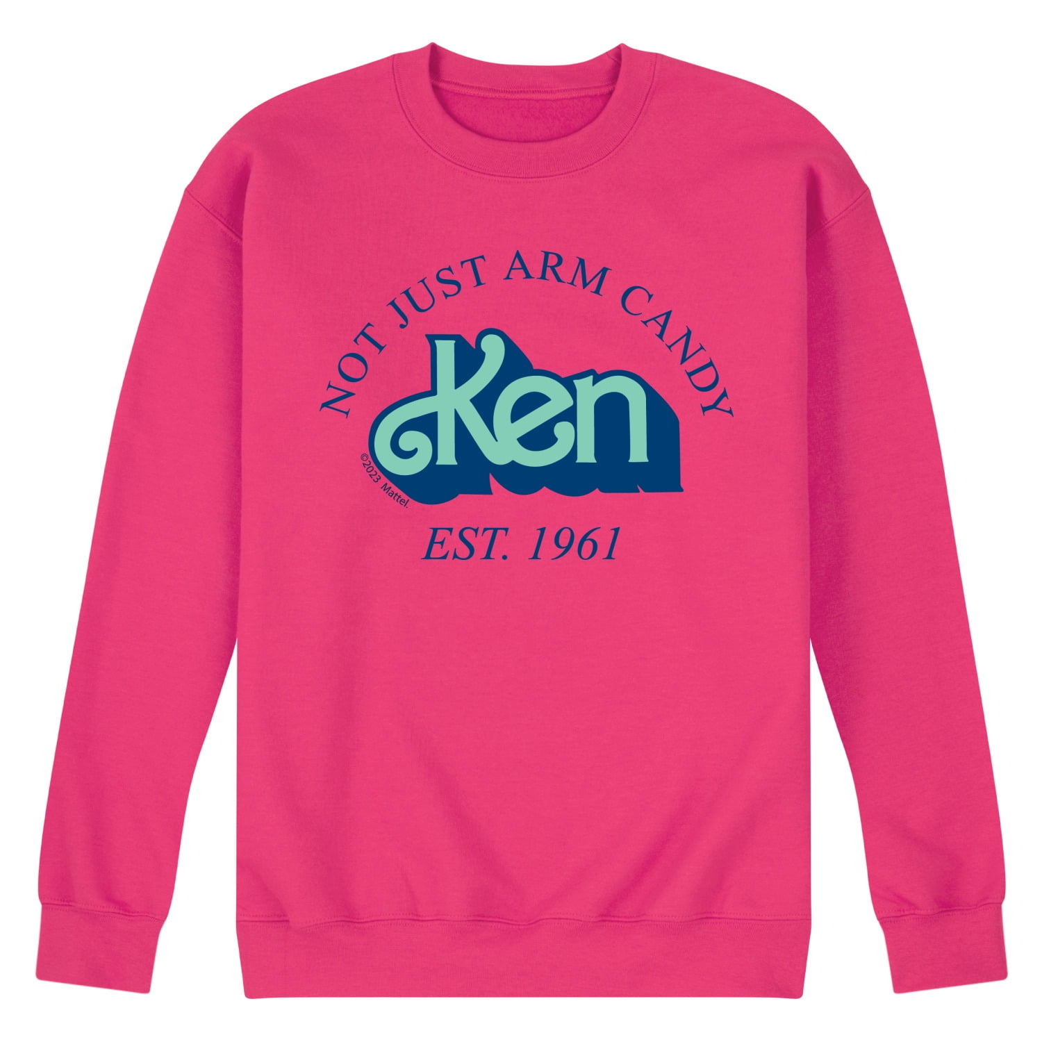 Barbie Ken Not Just Arm Candy Men's Crew Neck Fleece Pullover