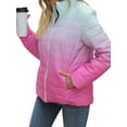thumbnail image 5 of Nlife Women Gradient Long Sleeve Zipper Stand Collar Pocket Coat, 5 of 7