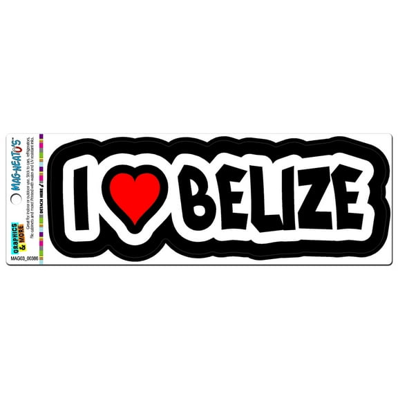 I Love Heart Belize MAG-NEATO'S(TM) Car/Refrigerator Magnet
