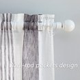 thumbnail image 4 of Sheer Farmhouse Cafe Curtain 30 inch Length Beige Sheer Bathroom Curtain Window with Vertical Stripetier Sheer Curtains Rod Pocket Kitchen Curtain Faux Linen Textured for Bathroom, 27"x30", 4 of 9