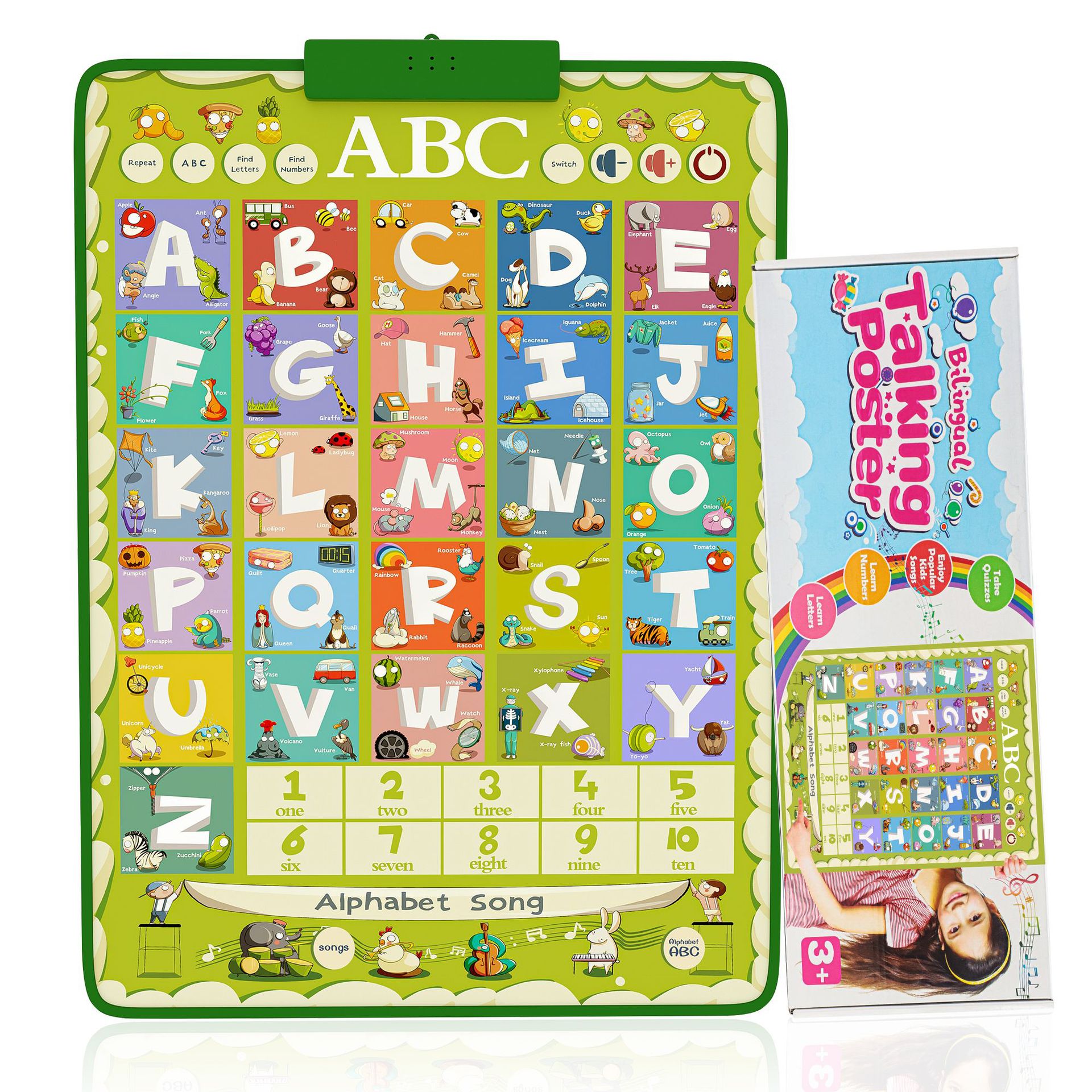 Interactive Electronic English Alphabet Wall Chart Talking ABC