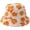 Orange, variant on Winter Warm Plush Bucket Hat Daisy Flowers Furry Faux Fur Fuzzy Shearling Fisherman Hats for Women