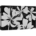 thumbnail image 3 of PixonSign Canvas Print Wall Art Wood Sorrel Flowers Floral Wilderness Illustrations Minimalist Chic Relax/Calm Grey Dark Black and White for Living Room, Bedroom, Office - 32"x48", 3 of 5
