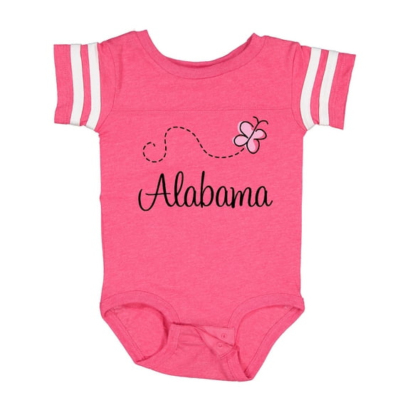 Inktastic Butterfly Alabama Boys or Girls Baby Bodysuit