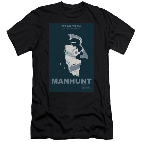 Star Trek Tng Season 2 Episode 19 Premium Canvas Adult Slim Fit 30/1 T-Shirt Black