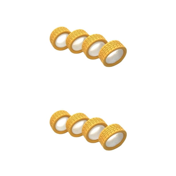 Vogacara 4 Uds neumáticos de goma para modelo de control remoto 1/18 Kit de modificación Oro 2piezas
