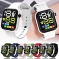 thumbnail image 4 of NovaStitch Week Display Waterproof Sport Wristband for School Teens, Digital Electronic Watch with Date Time, Casual Silicone Wrist Watch for Students - Dark Blue, 4 of 7