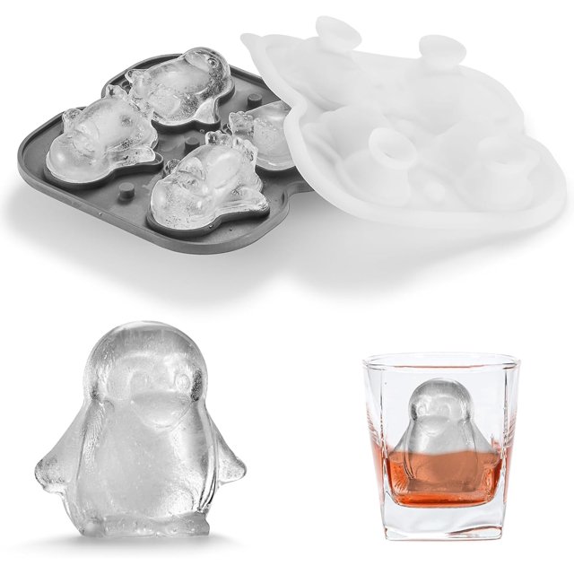 3D Cat Ice Cube Mold Fun Shapes, Cat Lover Gifts for Women & Cat Mom, Cute Large Craft Ice Mold, Big Cat Ice Cube Trays for Whiskey Cocktails Bourbon