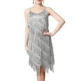 thumbnail image 3 of Vestido de mujer con lentejuelas y flecos, vestido de baile de los años 20, vestido suspendido latino 3XL, 3 of 8