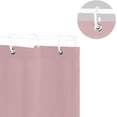 thumbnail image 5 of FREEAMG Pink Solid Color Shower Curtain Waterproof Fabric Bath Curtain with Hooks for Bathtub Bathroom Decor, 60 x 72 Inch, 5 of 6