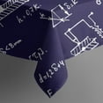thumbnail image 5 of Math Equations Engineering Diagrams Navy Pattern Square Tablecloth,Waterproof Square Table Cover,Wipeable Spillproof Washable Table Cover for Home Kitchen Party Decor 42"X42"(107x107cm), 5 of 6