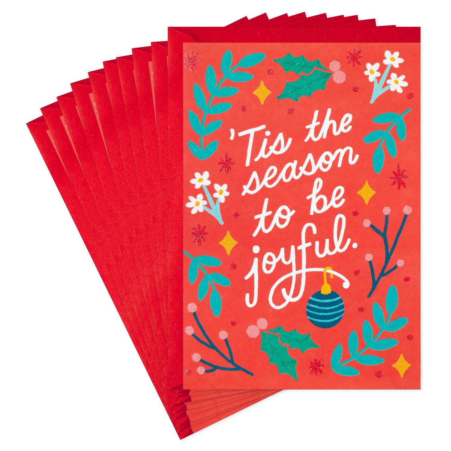 Hallmark Christmas Cards Pack, Joys of the Season (10 Cards With Envelopes)