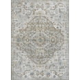 thumbnail image 6 of JONATHAN Y WASHABLE 5 x 8 Area Rug, Shaemus Bohemian Medallion - Cream/Brown/Green, WSH320A-5, 6 of 9
