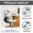 thumbnail image 5 of 2pcs Computer Office Chair Covers Butterfly Rotating Chair Slipcovers Stretchable Washable Anti-Dust Chairs Protective Slipcover for Universal Desk Rotating Chair Computer Chairs Colorful, 5 of 7