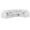 thumbnail image 3 of Meridian Furniture Indulge 105" Cream Vegan Leather L-Shaped Modular Sectional, 3 of 10