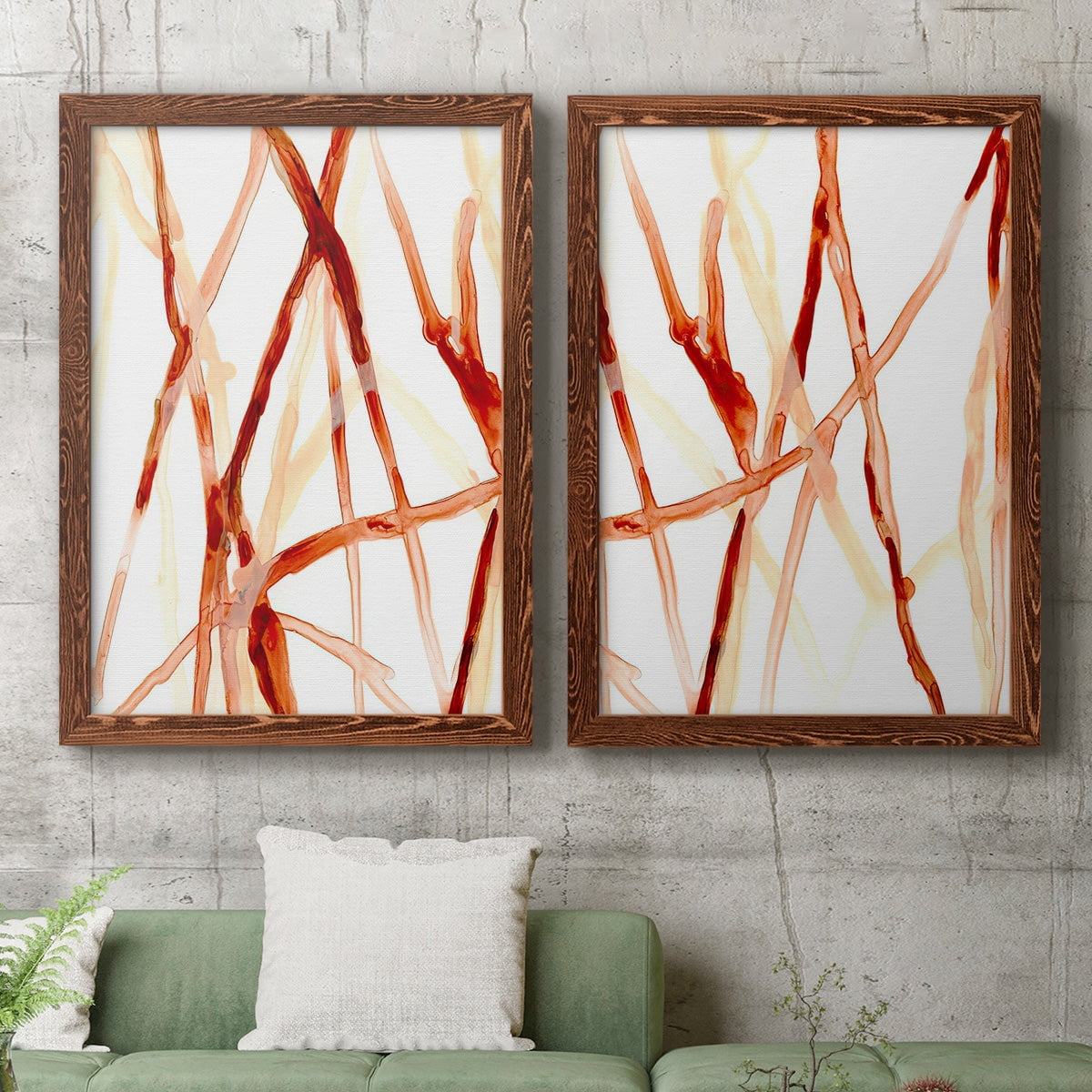 Runnel V - Premium Framed Canvas 2 Piece Set - Ready to Hang