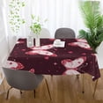 thumbnail image 6 of 54x72 Inch Tablecloth Polyester Square Tablecloth for Home Kitchen Dinner Decor Cute Pink Butterflies, 6 of 9