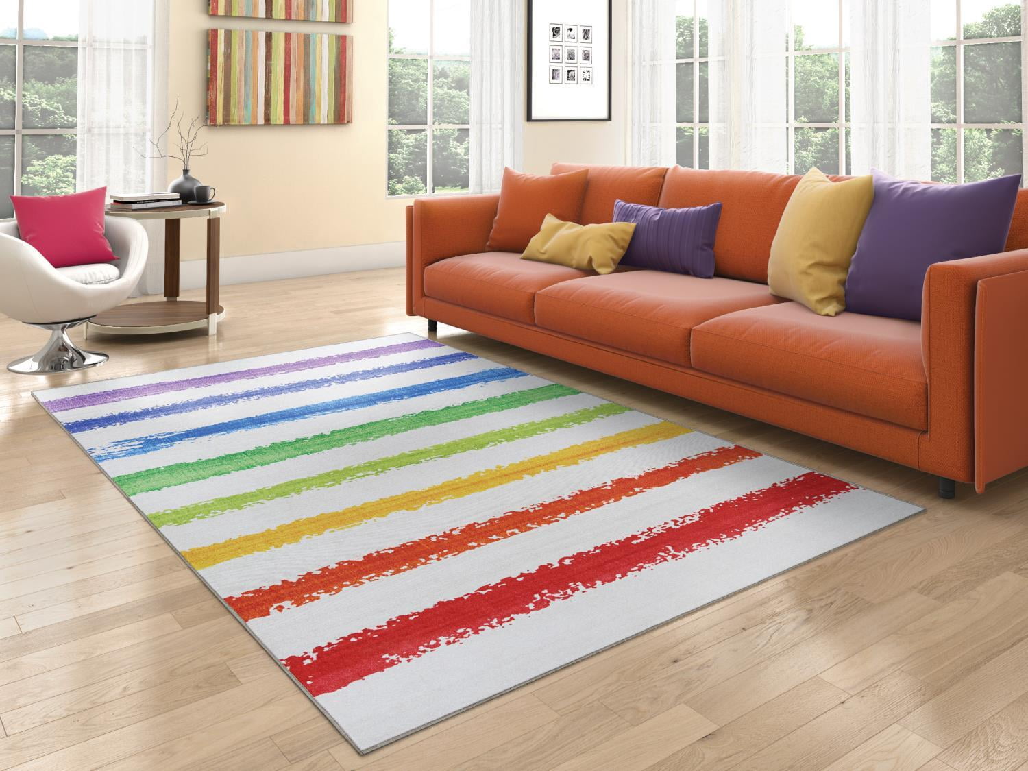 Couristan Rainbow Flavors Spearmint-Multicolor Area Rug