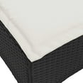 thumbnail image 5 of vidaXL Garden Stools with Cushions 2 pcs Black 55x55x36 cm Poly Rattan, 5 of 5