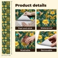 thumbnail image 5 of Peel and Stick Wallpaper Vibrant Yellow Floral Butterflies Dark Green Wall Mural 17.7in x 9.8ft Self Adhesive Removable Wall Paper Renter Friendly Wallpaper for Nursery Bedroom Cabinets, 5 of 8