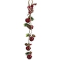 thumbnail image 2 of Northlight 15" Pine and Red Jingle Bell Christmas Door Hanger with Plaid Bow, 2 of 4