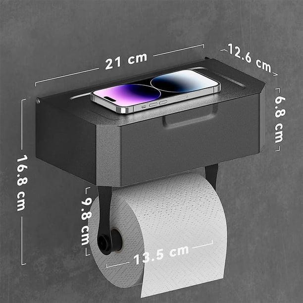 Cartel Disuasorio 2 Piezas Soporte De Pared Autoadhesivo Soporte Para Rollo De Papel Higiénico, Soporte Para Papel Higiénico De Acero Inoxidable,Apto Para Cocina Y Baño,Plata Portarrollos Baño