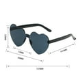 thumbnail image 2 of Lroveb Heart Sunglasses for Women Adult Transparent Multi Color Love Shape Integrated Diamond Decorative Glasses Party Favor, 2 of 4