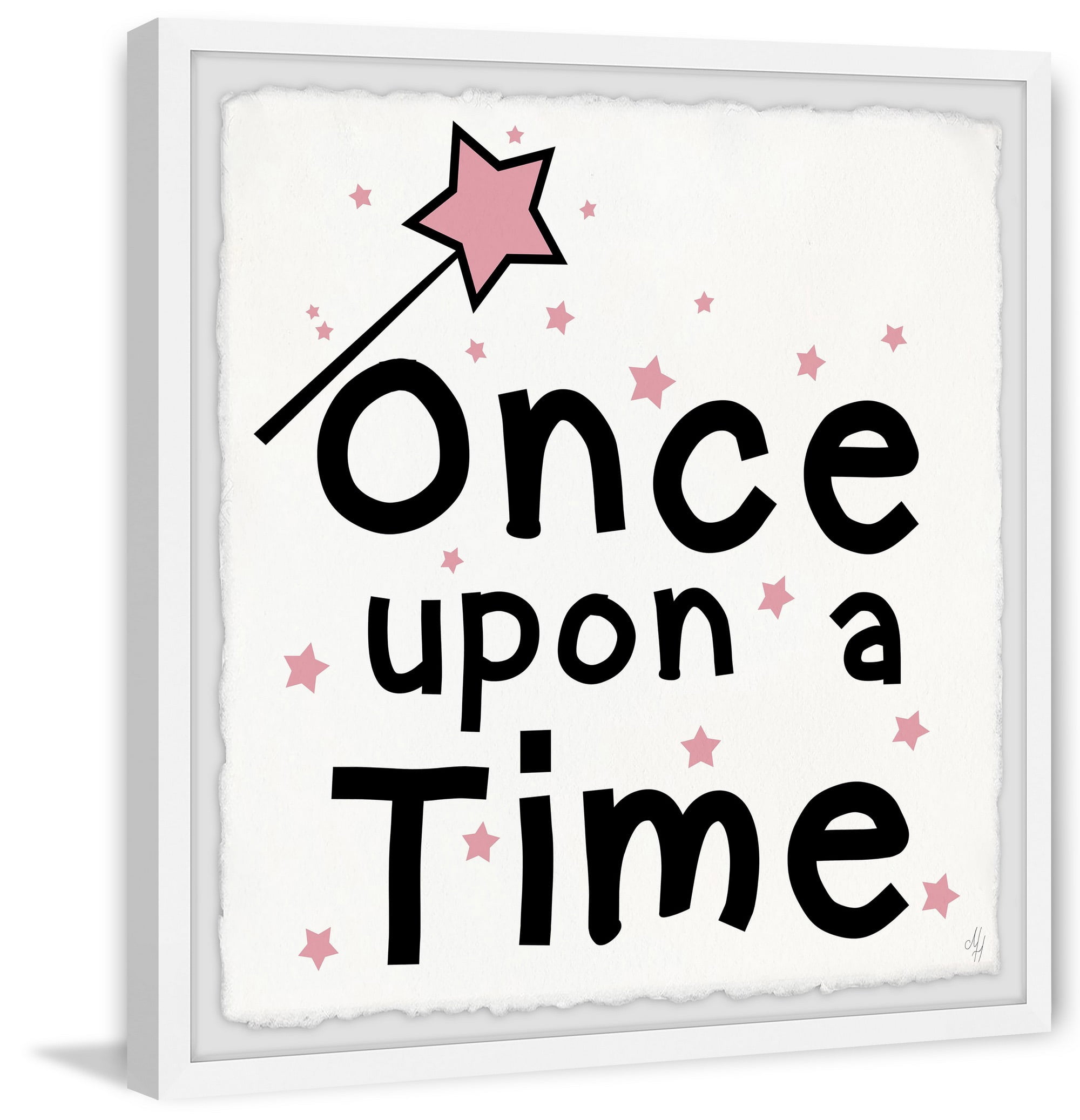 Marmont Hill Pink Star Dust Once upon a Time Framed Wall Art