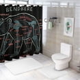 thumbnail image 7 of Orinice Bear Words Surreal Bathroom Decor Set with Hooks, Luxurious Graphic Print Polyester Fabric Fashion Curtain Decoration for Home Bathtubs, Colorful Waterproof Shower Curtain 36x72, 7 of 7