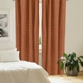 thumbnail image 2 of Ambesonne Boho Art Window Curtains, Geometric Culture Lattice, Each 28" W x 84" L, Dark Purple Burnt Orange, 2 of 4