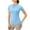 Light Blue, variant on Workout Tops for Women Short Sleeve Athletic Yoga Top Round Neck Quick Dry Lightweight Running Shirts