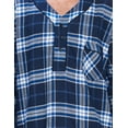 thumbnail image 2 of Ashford & Brooks Mens Flannel Plaid Long Sleep Shirt Henley Nightshirt, 2 of 6
