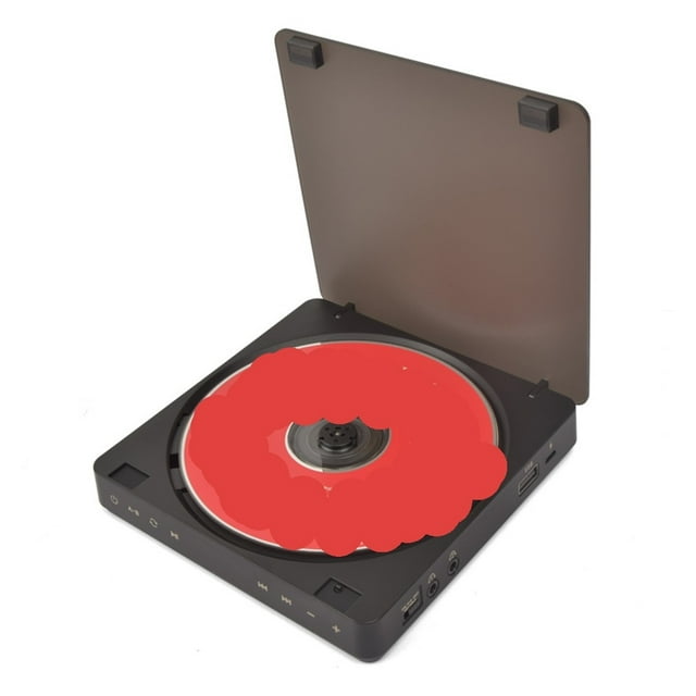 Universal Portable CD Player 3.5mm USB HIFI Walkman Disc Learning Retro CD Disc Album Player Touch ,Bluetooth Transmitter 5.0