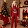 thumbnail image 4 of FYDUU Christmas Girls Zip Up Jumpsuits Kids Fuzzy Hooded Rompers Soft Cozy Onesie Pajamas One-Piece Warm Winter Clothes Cute Onesies 1-2 Years, 4 of 4