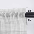 thumbnail image 5 of Grey Ombre Valance Curtains for Kitchen/Living Room/Bathroom/Bedroom Window, Rod Pocket Small Topper Half Short Window Curtains Voile Sheer Scarf, Modern Abstract Art Ocean Oil Painting 42"x18", 5 of 8