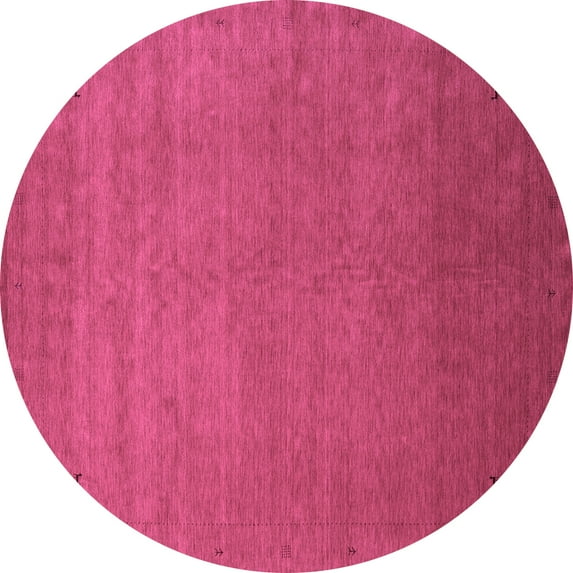 Ahgly Company Indoor Round Abstract Purple Contemporary Area Rugs, 3' Round