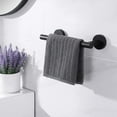 thumbnail image 3 of Toallero para baño, toallero adhesivo montado en la pared, 30cm, acero inoxidable SUS304, toallero negro mate JM, 3 of 5