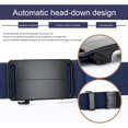 thumbnail image 6 of Adjustable Tactical Nylon Web Belt for Men, Auto Slide Metal Buckle Lightweight Canvas Strap Outdoor Hiking Daily Casual Belt Blue-A, 6 of 7