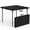 Black, variant on WLLJOY 36in Square Folding Table, Portable Plastic Table with Handle Suitable for Party and Parties Backyard Events, White