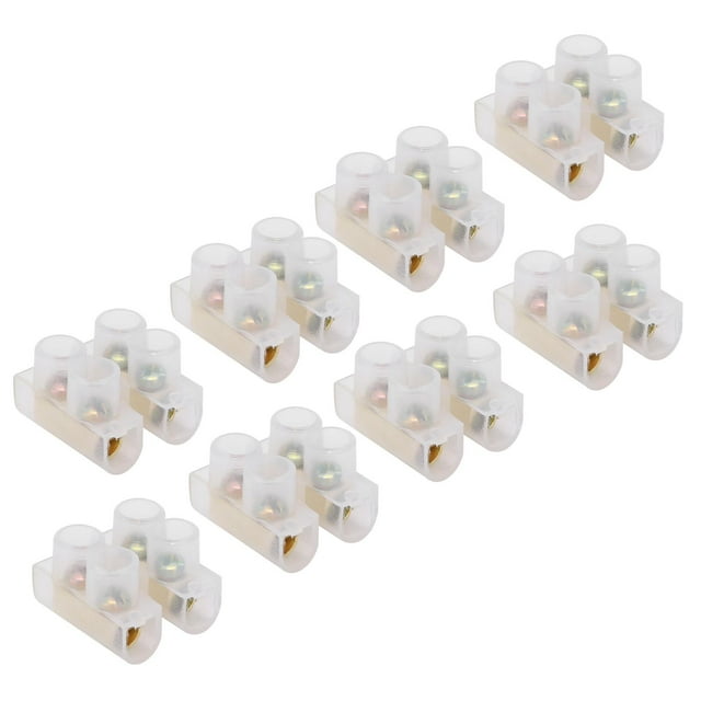 Bloc de Connexion Filaire, Bornes 20A Haute Praticabilité PA + Laiton pour Machines de Commande Électrique 1-In-1-Out, 2-In-2-Out, 3-In-3-Out
