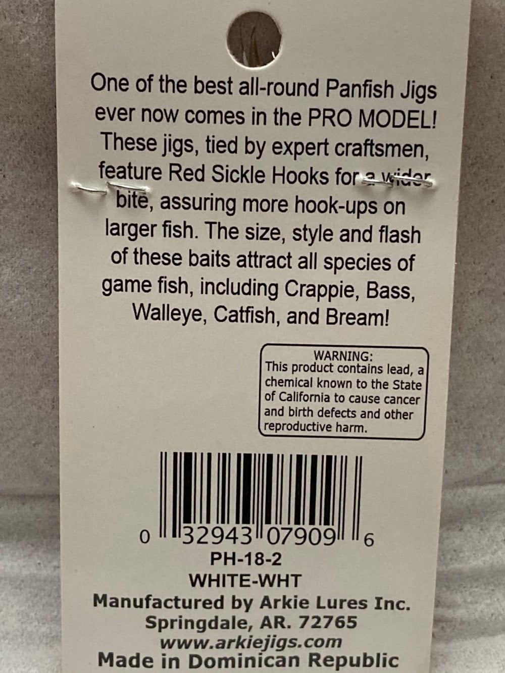 (2 pack) Arkie Lures Big Shineee Hineee Jig, Color White, Size 1/8 oz.