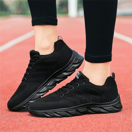 

Wefuesd Womens Fashion Womens Shoes Fashion Summer Sneakers For Women Mesh Breathable Lightweight Comfortable Casual Black 40