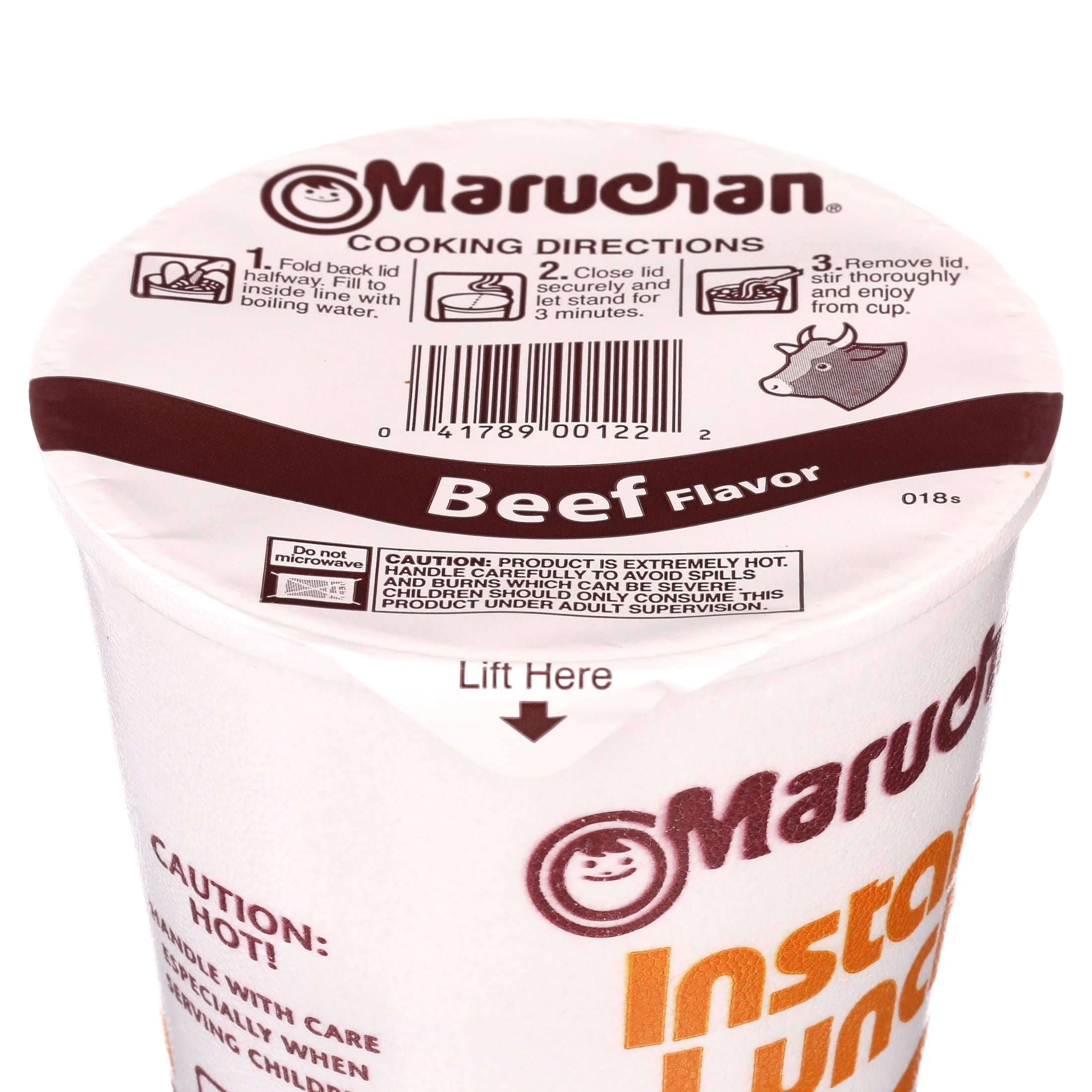 (2 pack) Maruchan Beef Instant Lunch Ramen Noodles, 2.25 oz Cup (12 Pack)