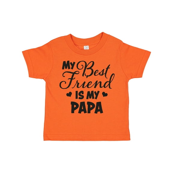 Inktastic My Best Friend is My Papa with Hearts Boys or Girls Toddler T-Shirt