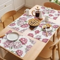 thumbnail image 5 of Pink Flower Placemats Set of 1, Watercolor Floral Green Leaf Plant Country Non-Slip Place Mats Washable Table Mats for Kitchen Dining Table Decorations Indoor/Outdoor, 5 of 9