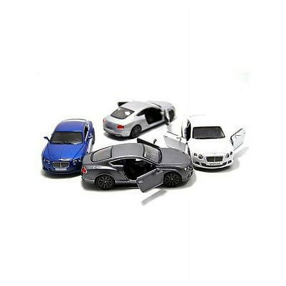 Set of 4: 5" Kinsmart 2012 Bentley Continental GT Speed Diecast Model Toy Car 1:38